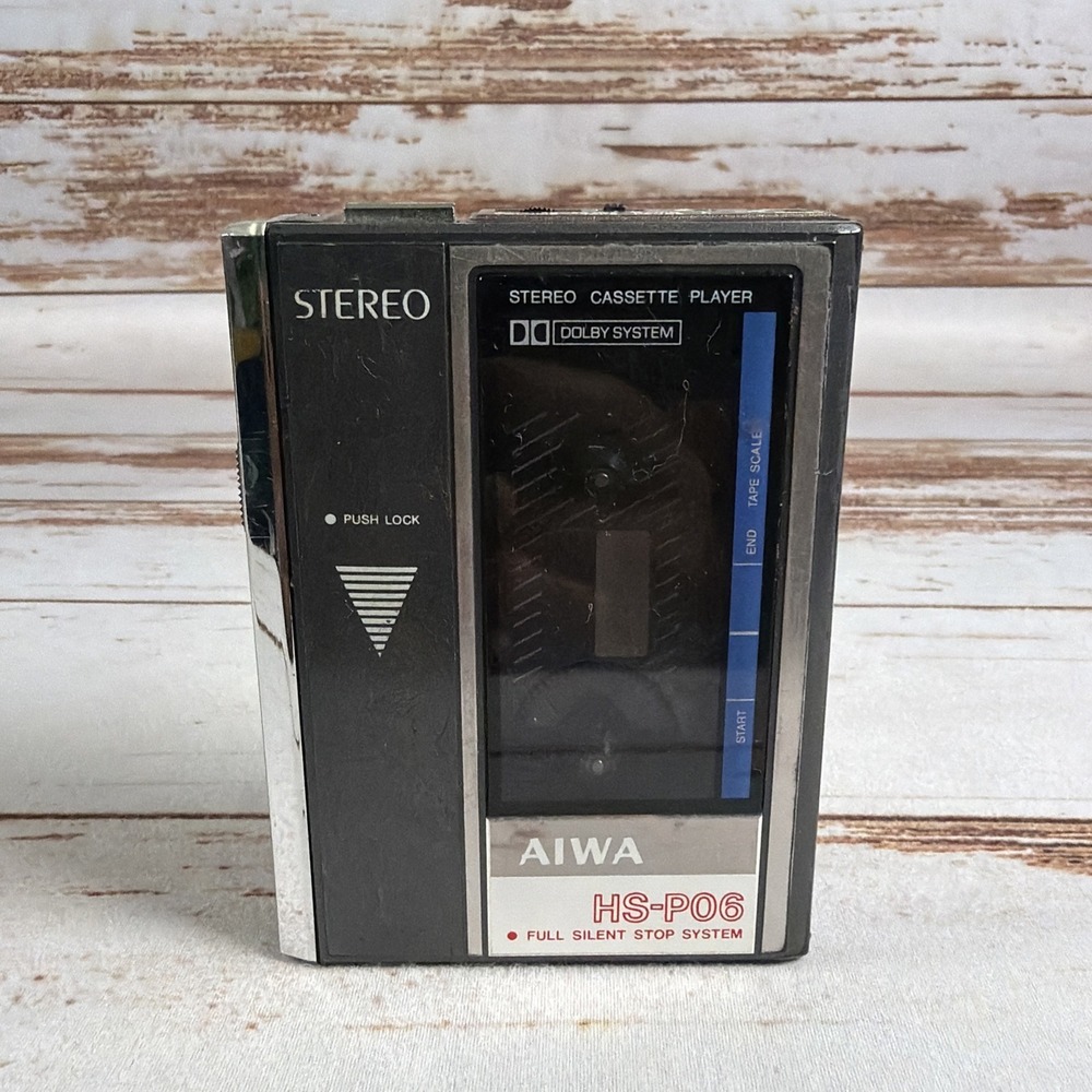 Aiwa HS-P06 Stereo Cassette Player w/ TU-2 Tuner Pack Used